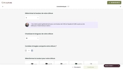 Configurateur Côté Clôture - Website Creatie