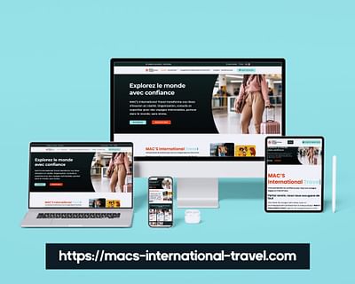 Création du site web officiel de MAC’S International Travel - Community management
