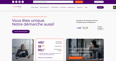 Myconnecting.fr Refonte site web - Ergonomy (UX/UI)