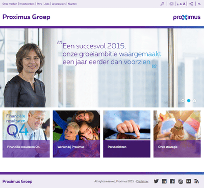Site web Proximus.com - Digital Strategy