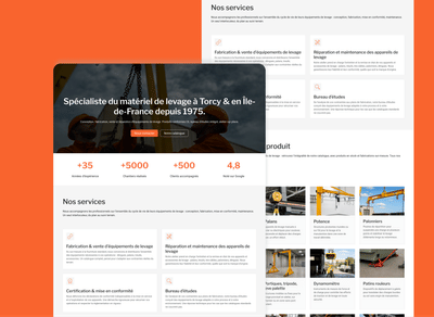 Création site web catalogue - Levage Service - Creación de Sitios Web