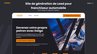 Site de génération de Lead pour franchiseur automobile : EWIGO - Création de site internet