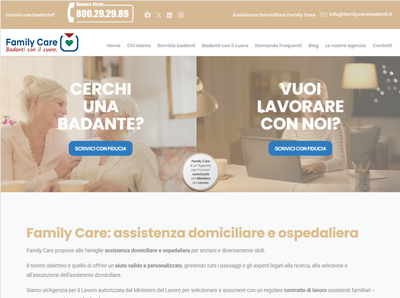Servizi assistenziali: lead qualificati a basso CPL - Website Creation