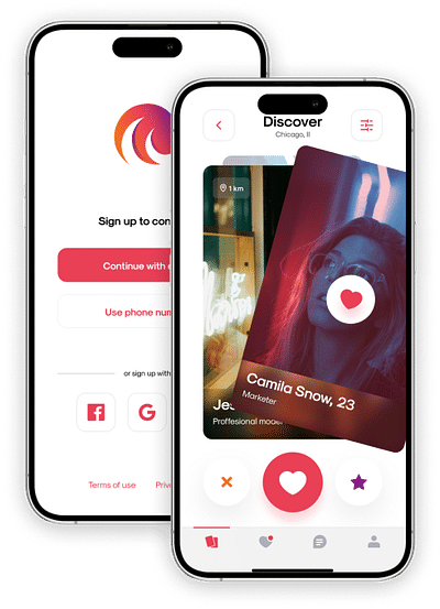 Hybrid Dating Application and Brand Development - Mobile App