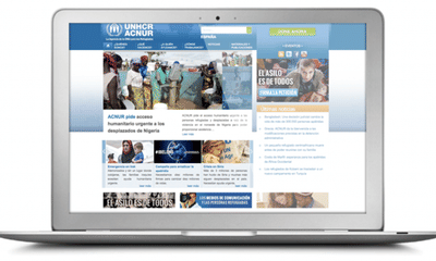 Página Web para la UNHCR ACNUR - Website Creatie