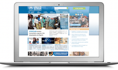 Página Web para la UNHCR ACNUR - Creación de Sitios Web