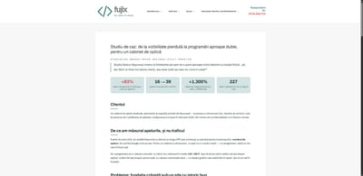 Medical optics practice, Bucharest: +83% calls year over year - SEO
