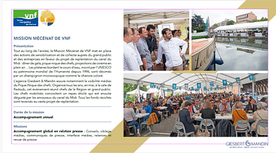 Relations médias _ MISSION MÉCÉNAT DE VNF - Stratégie de contenu