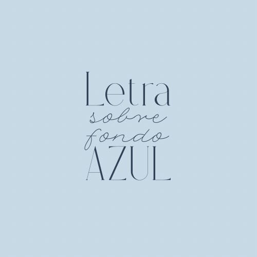 Letra sobre fondo azul