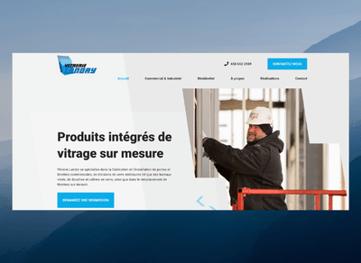 Vitrerie Landry - Création de site internet