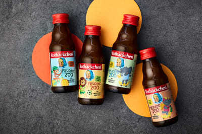 Verpackungsdesign – Mini-Säfte & Shots - Werbung