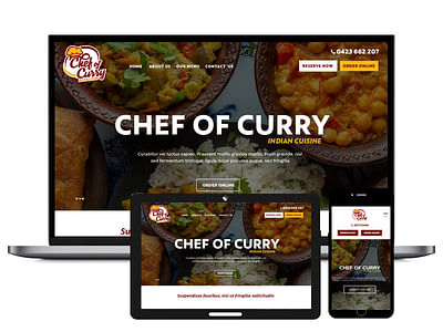 Chef Of Curry - Website Creation