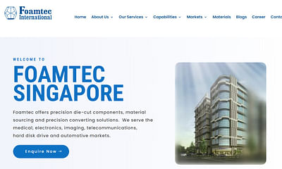 Web Development for Foamtec Singapore - Création de site internet