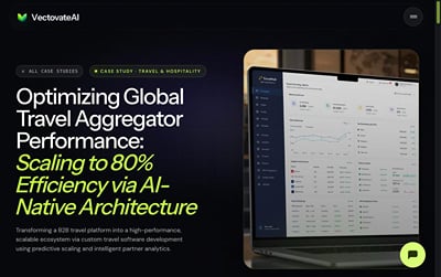 B2B travel aggregator platform: 80% faster with AI-native architecture - Desarrollo de Software