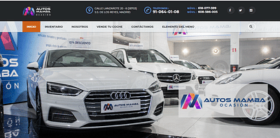 Web corporativa, concesionario Autos Mamba - Création de site internet