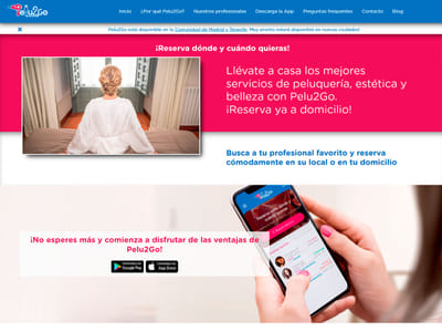 Aplicación móvil y web de Pelu2Go - Aplicación Web