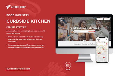 Curbside Kitchen: Marketplace for Food Trucks - Webseitengestaltung