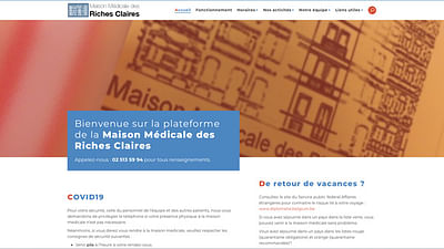 Maison Médicale des Riches Claires - Création de site internet