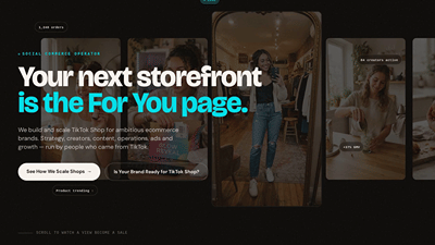 Social commerce website - Webseitengestaltung