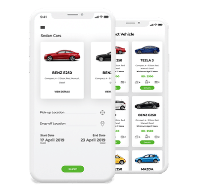 Udrive Rent a Car app - Website Creation