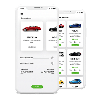Udrive Rent a Car app - Website Creation