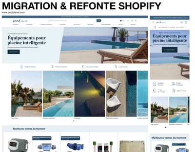 Pool Planet : migration et refonte de la boutique sur Shopify - Création de site internet