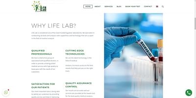 LifeLab (Web Development + Web Content) - Website Creation