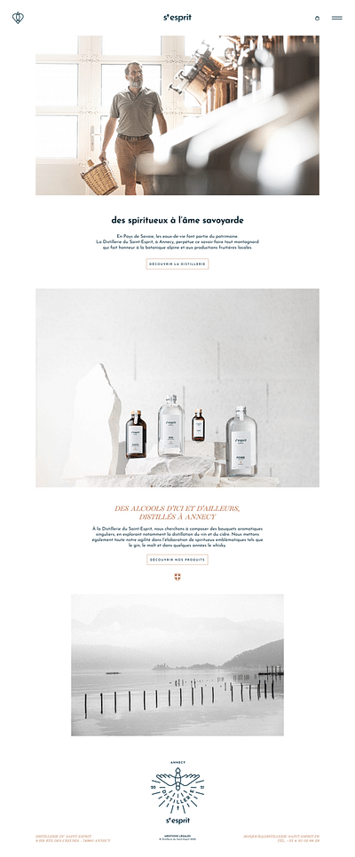 Distillerie du Saint-Esprit - Création de site internet