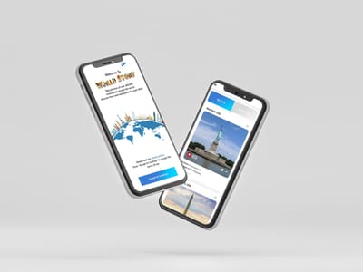 Travel Guide - Google Lens AI Mobile Application - Diseño Gráfico