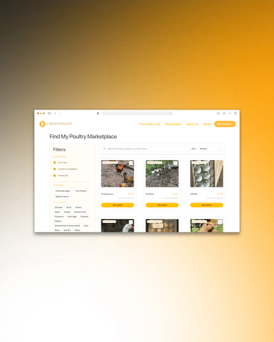Find My Poultry: Digital Marketplace for Poultry Trading - E-commerce