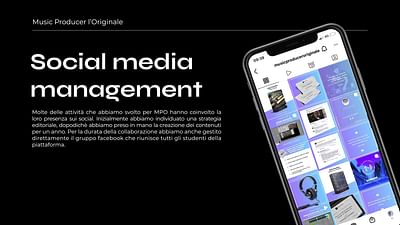 Social Media Management - Music Producer - Strategia digitale
