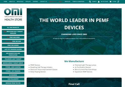 Medical Equipment's Online Store - Website Creation