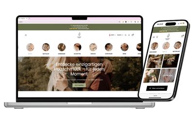 Website Überarbeitung: Schmuck von eydl Wood Jewelry - Website Creatie