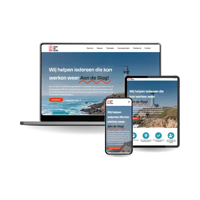 Nieuwe website voor Aan de Slag - Web Applicatie