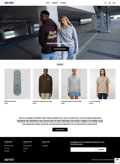 Site e-commerce | SEYOT - Website Creatie