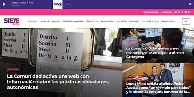 Diseño web SIE7E RADIO - Creación de Sitios Web