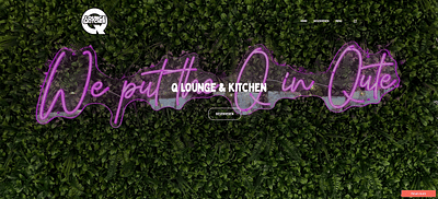 Q Lounge & Kitchen Restaurant - Website Creation