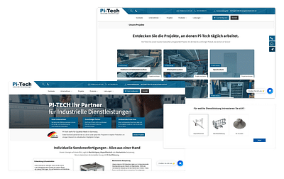 Mehr Effizienz Firmenwebseite + Anfragesystem - Grafikdesign