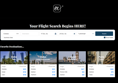 Website Development a Flight Search Site - Creación de Sitios Web