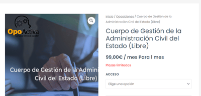 Opoactiva. La nueva forma de opositar - Webseitengestaltung