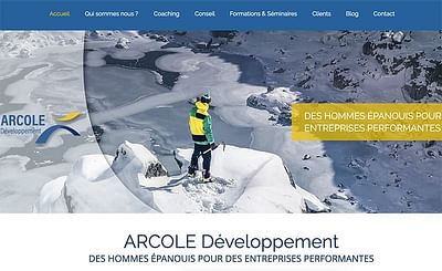 Création du site internet Arcole Développement - Webseitengestaltung