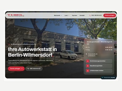 Von 2008 nach heute: neue Website für einen Kfz-Meisterbetrieb - Webseitengestaltung