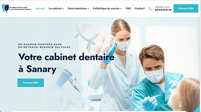 Cabinet dentiste à Sanary - Creación de Sitios Web