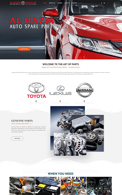 Auto Spare Parts Website - Website Creation