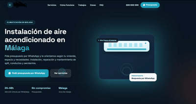 Diseño web para empresa de climatización en Málaga - Estrategia digital