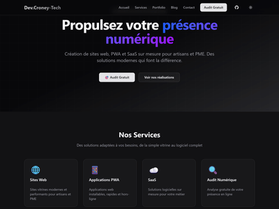Dev.Croney-Tech — Site Vitrine d'Agence Web - Création de site internet