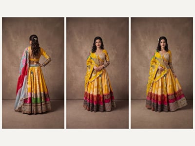 Ethnic Wear Lehenga Series - Front, Back and Styled Views - Fotografía