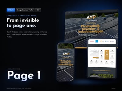 Photovoltaik-Website: von unsichtbar auf Seite 1 bei Google - SEO