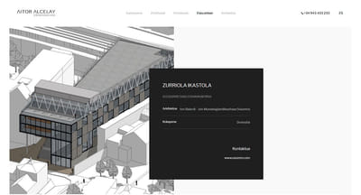 Desarrollo web minimalista de arquitectura - Creación de Sitios Web