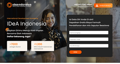 Lead Generation & Google Ads for IDeA Indonesia - Website Creation